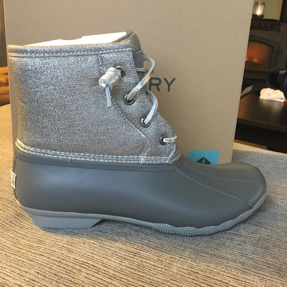 Sperry metallic saltwater duck boot